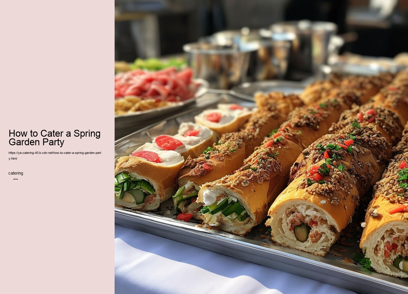 How to Cater a Spring Garden Party